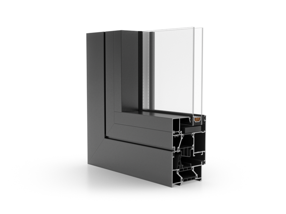Doorsnede van Aluprof MB-79N Casement