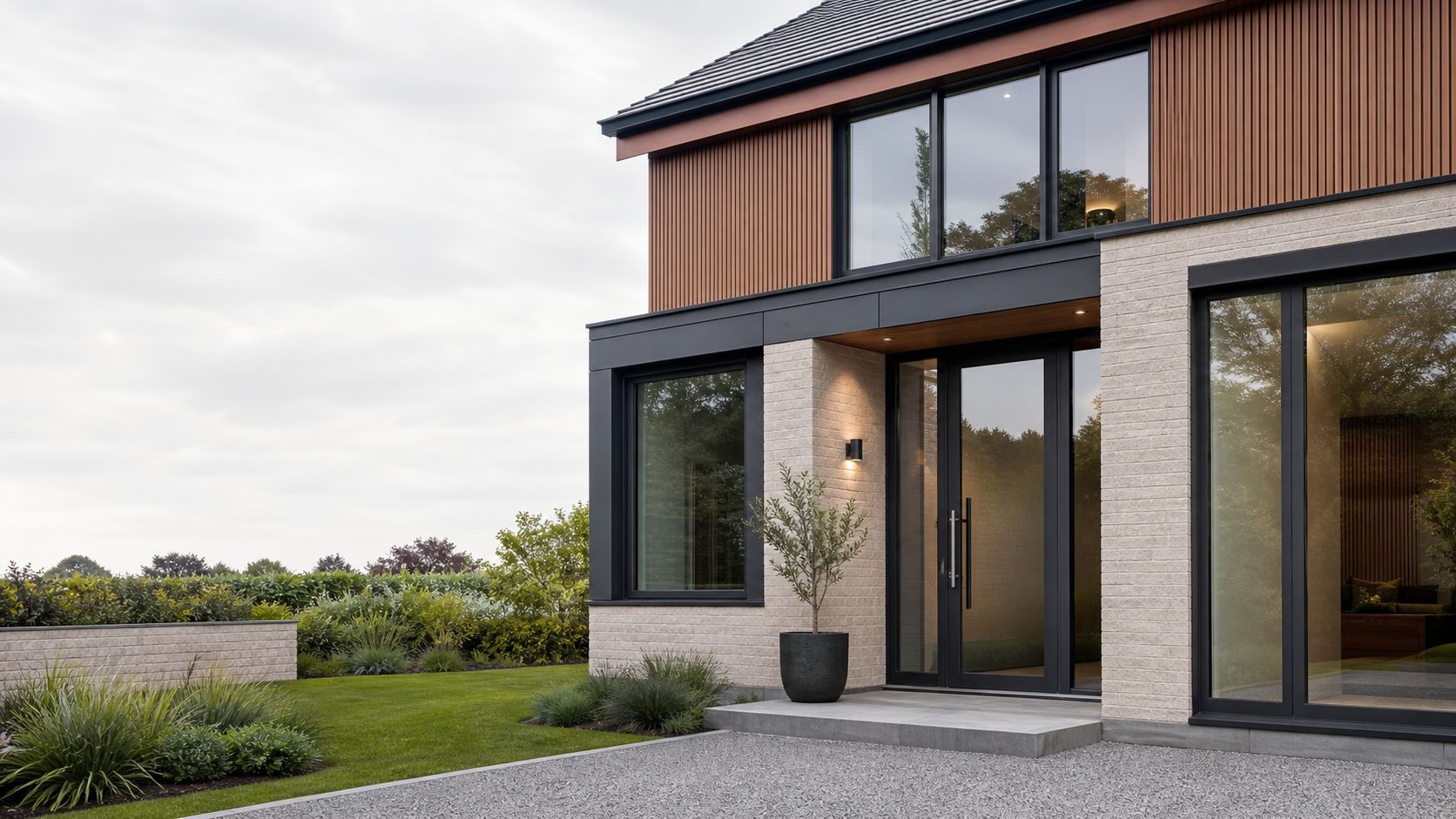 Moderne woning met aluminium ramen
